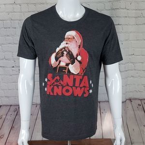 Ranger Up Size Large Short Sleeve Shirt Santa Knows